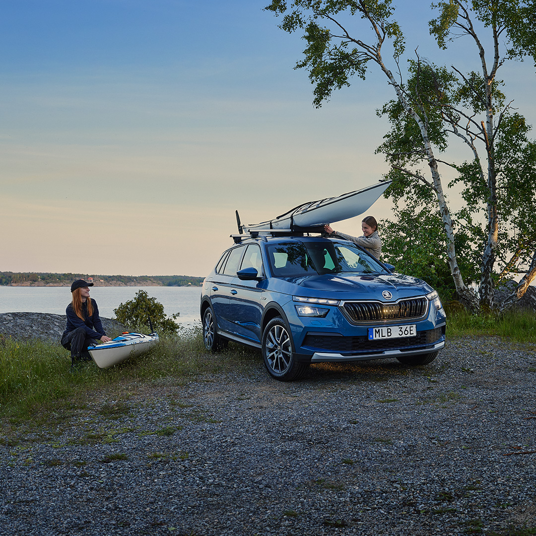 Blå Skoda Kamiq Scoutline