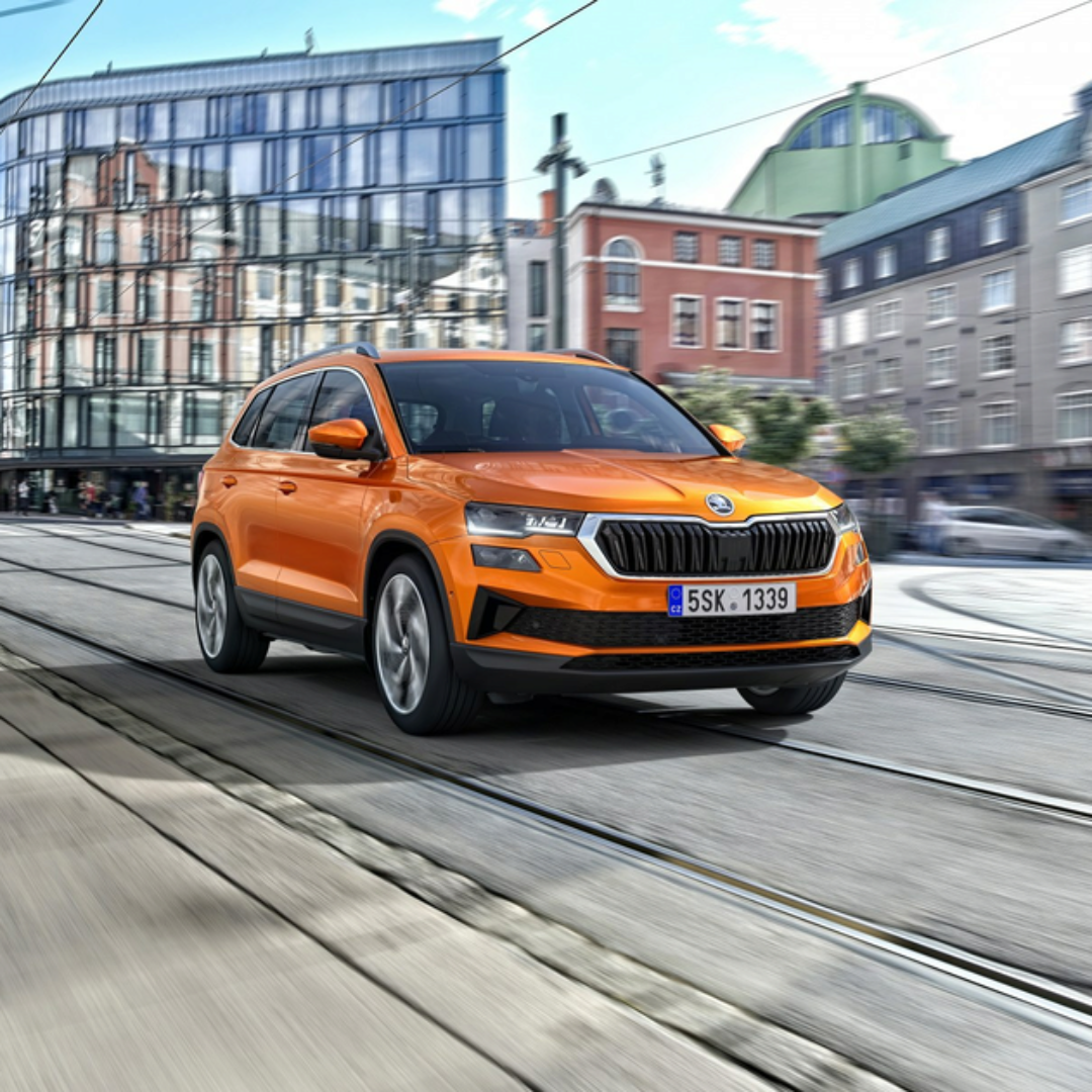 Orange Skoda Karoq